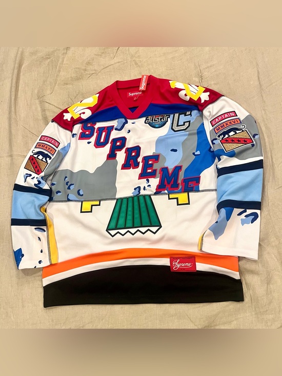 Supreme Other - Supreme Paneled Hockey Jersey, White, Medium
